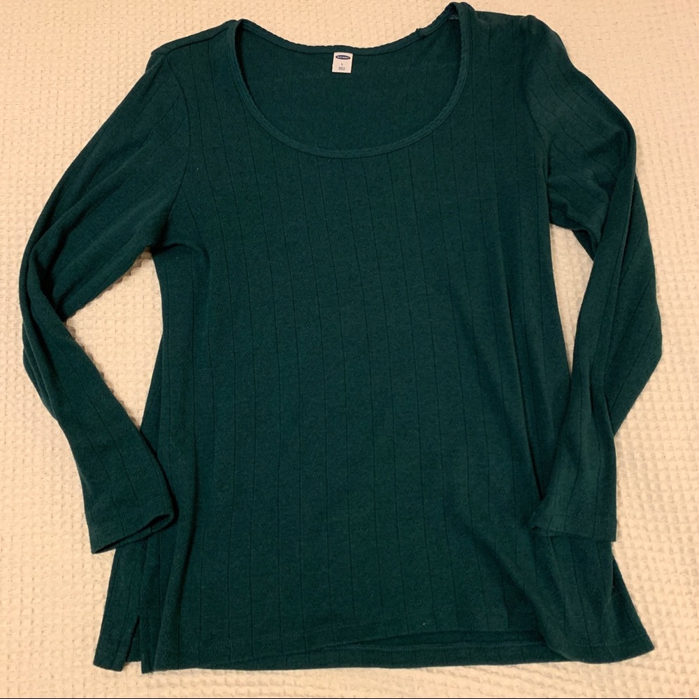 Old Navy Green Eyelet Top Size L
